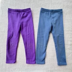 Primary Purple & Blue Fleece Leggings Bundle GUC 5